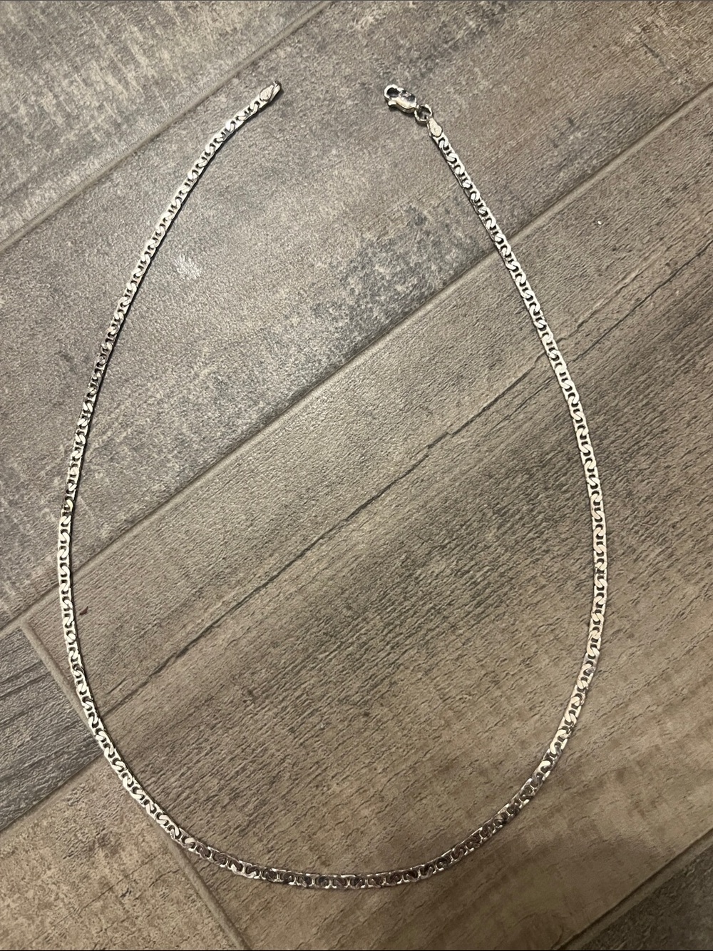 Sterling Silver Box-Link Necklace - Classic Silver Chain - Italy 🇮🇹